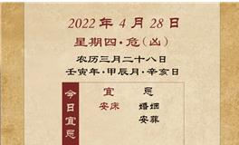董易林每日生肖运势2022年4月28日