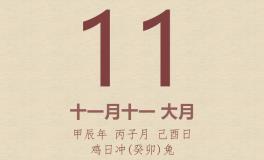 今日老黄历(2024年12月11日)：黄历宜忌、财神方位、特吉生肖、打麻将财位